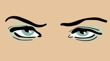 vektör kadınların gözleri yeşil. yalıtılmış nesne