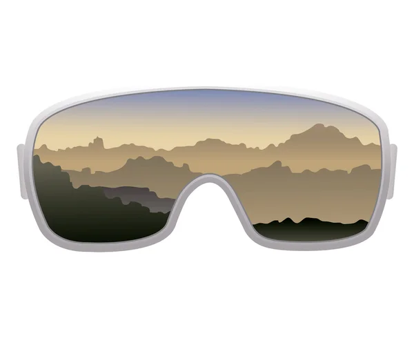 Lyžařské brýle — Stockový vektor