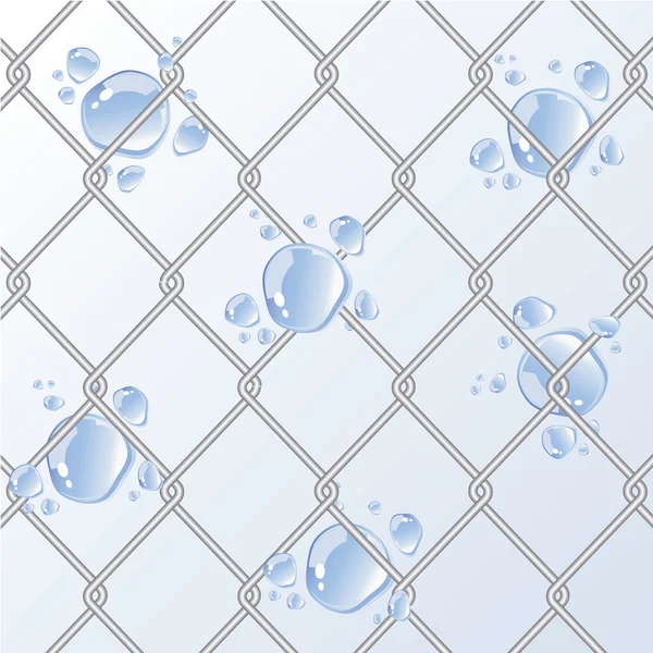 Řetězu plot s kapkou vody. vektor — Stockový vektor