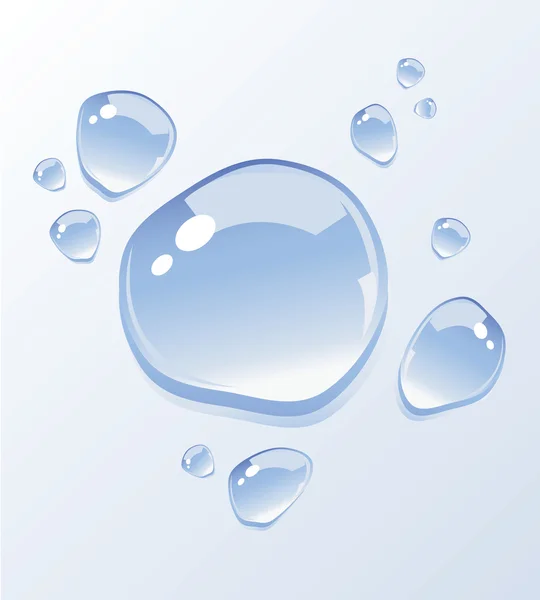 Векторные капли воды — стоковый вектор