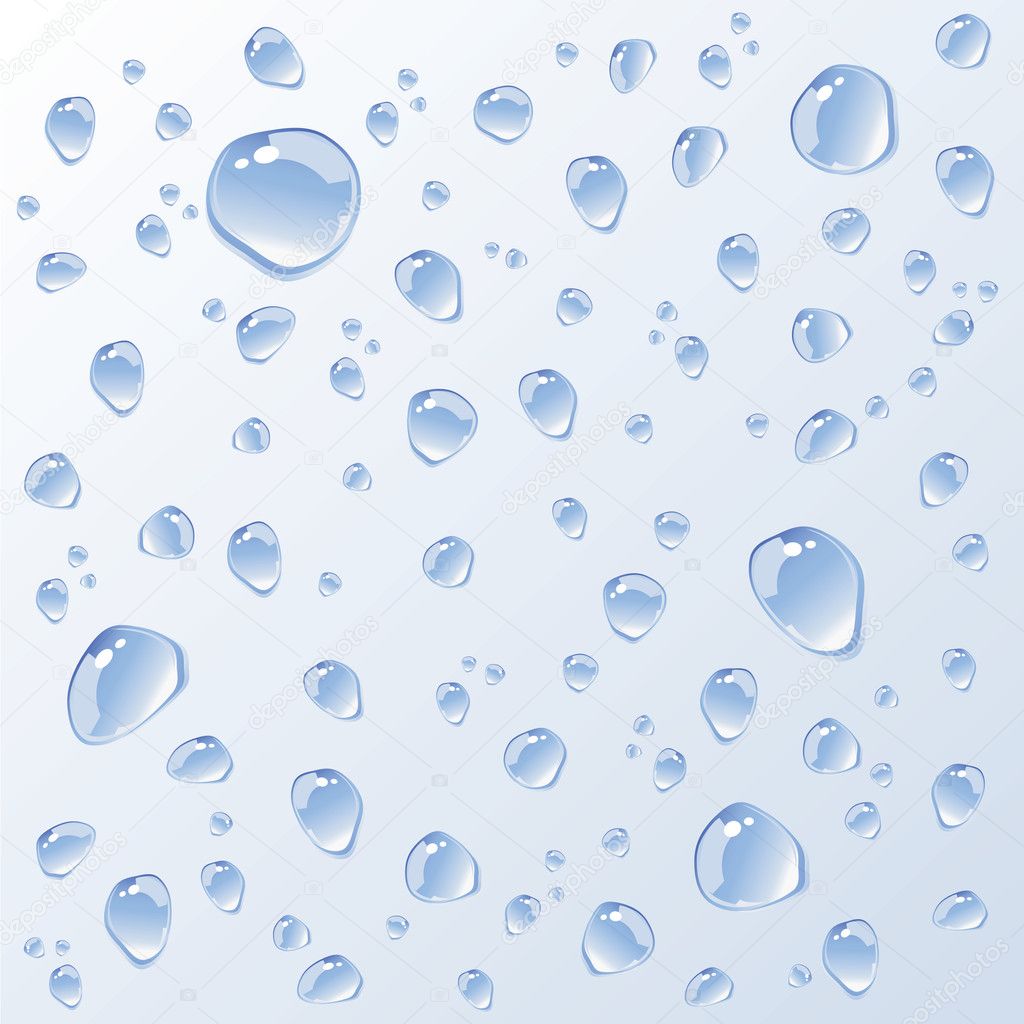 Vector water drops