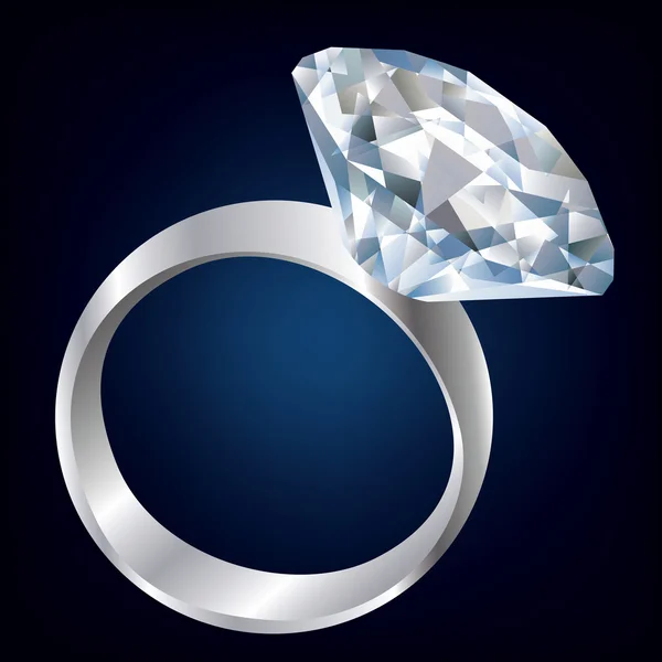 다이아몬드 빛나는 밝은 반지. 벡터 — 스톡 벡터