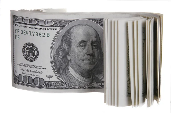 Ein Großer Haufen Geld Stapel Amerikanischer Dollars — Stockfoto