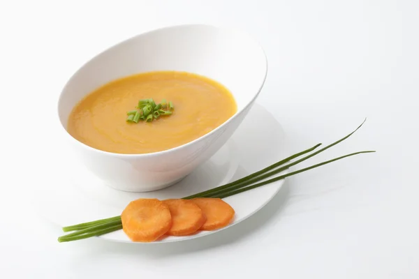 Carrot soup, Karottensuppe — Stock Photo, Image