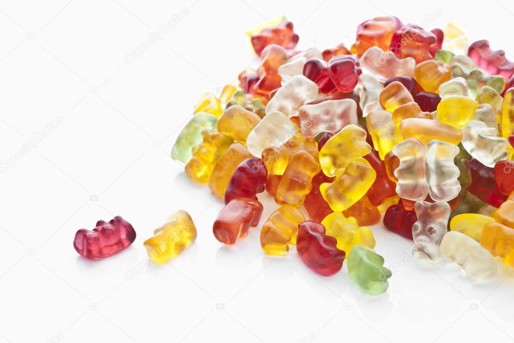 Many coloured fruit gums, Gummibärchen
