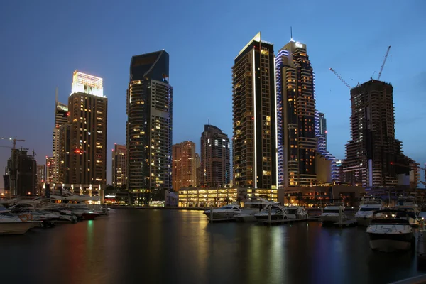 stock image The Dubai Marina is a new business district with access to a port