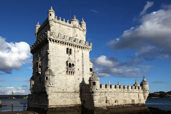 Torre Belém Una Torre Fortificada Situada Distrito Belém Lisboa Portugal —  Fotos de Stock