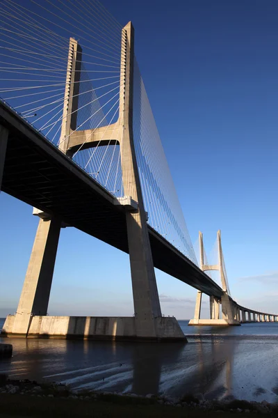 Понте Васко Гама Лиссабоне Самый Длинный Мост Европе — стоковое фото