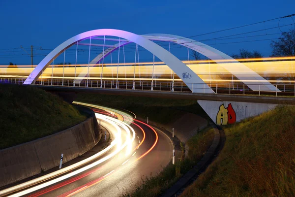Pont pour rails légers près de Stuttgart — Photo