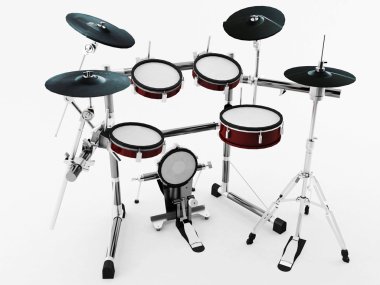 3d drums isolated clipart