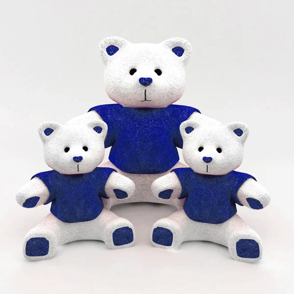 Bear toys isolated — Stock Photo, Image