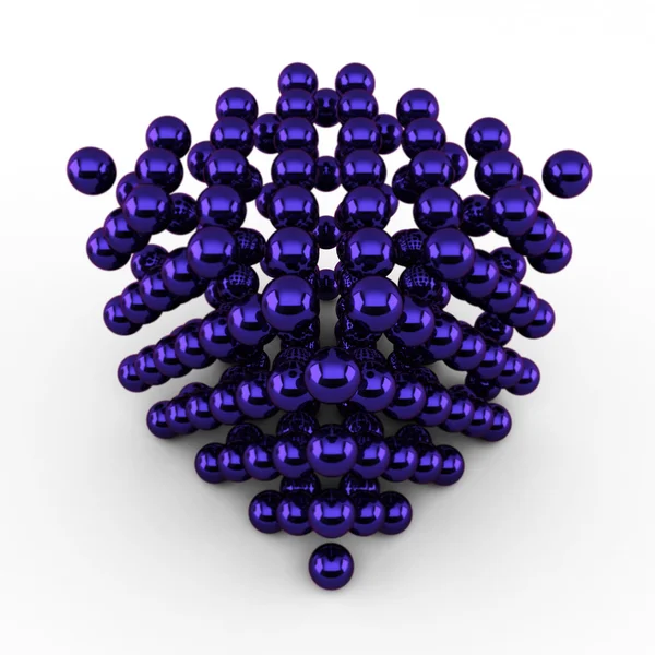 Violett abstract energy cube — Stock Photo, Image