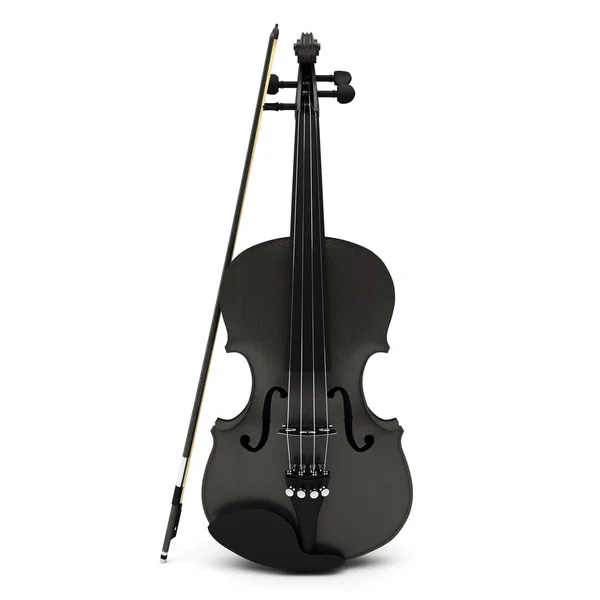 Isolar violino preto no fundo branco — Fotografia de Stock