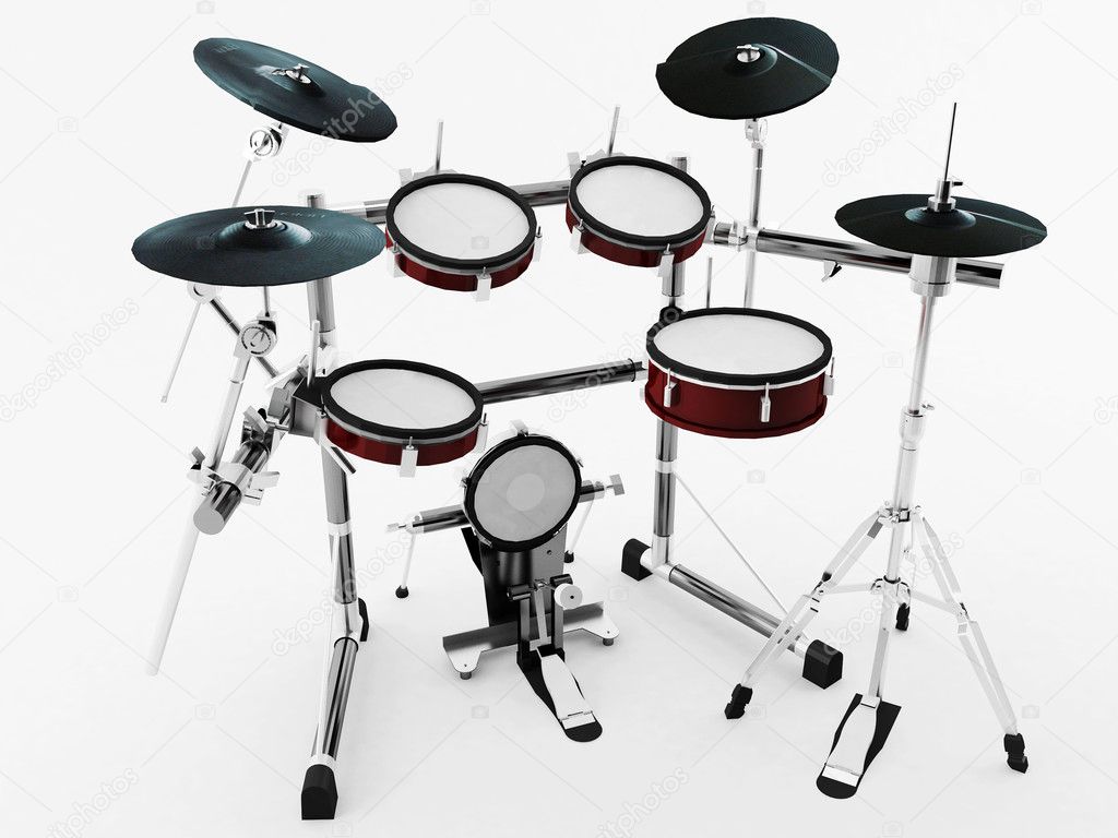 3d drums isolated