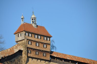 Kalede Esslingen'ın eski şehir wall - Almanya