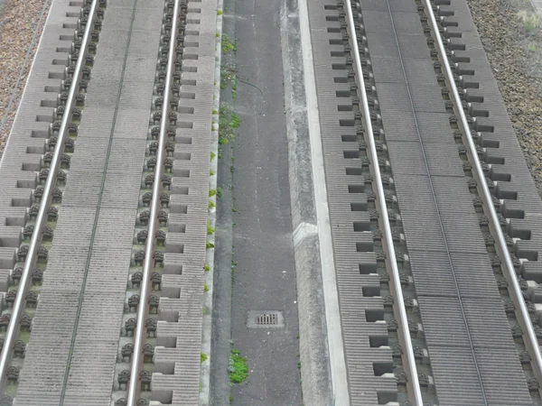 Eisenbahnschiene Vogelperspektive — Stockfoto