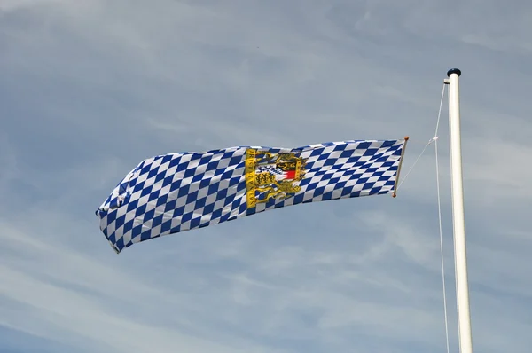 Bayerische Fahne Mit Wappen — Stockfoto