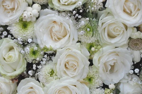 Weiße Rosen Detail Formatfüllend — Stockfoto