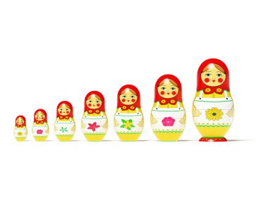 Russian dolls clipart