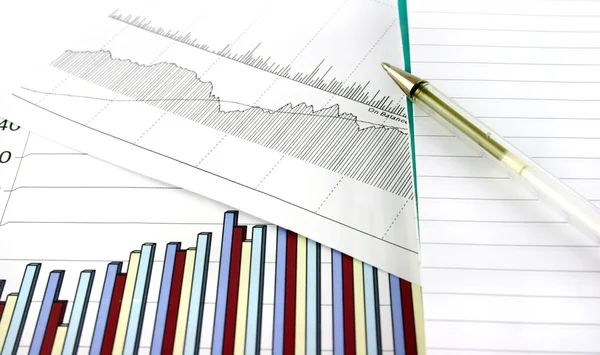 Business Chart Graphs — Stock Photo, Image