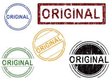5 Grunge effect Office Stamps - ORIGINAL clipart