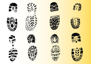 8 Detailed Shoeprints 2 clipart