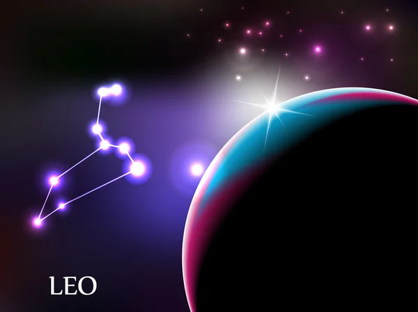 Leo - astrologie znamení — Stockový vektor