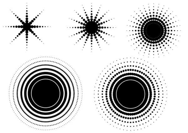 5 круглих графічних елементів — стоковий вектор