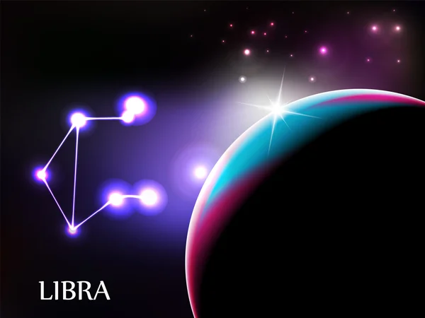 Libra - astromogical znak — Wektor stockowy