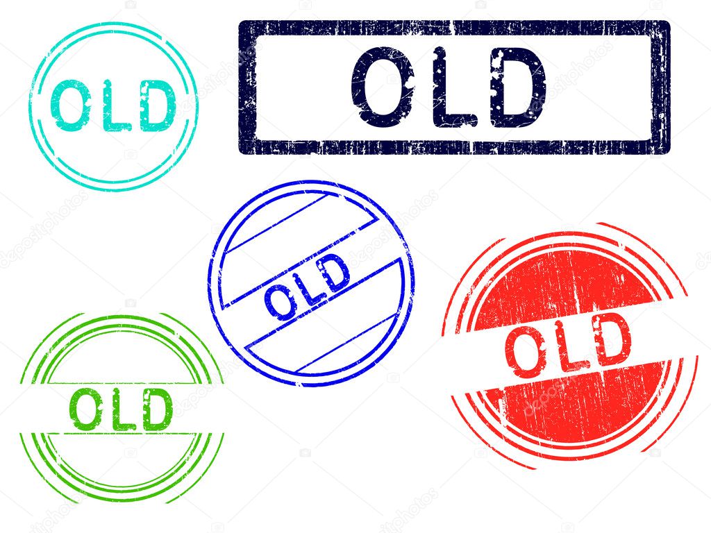 5 Grunge Stamps - OLD ⬇ Vector Image by © PokerMan | Vector Stock 4841293