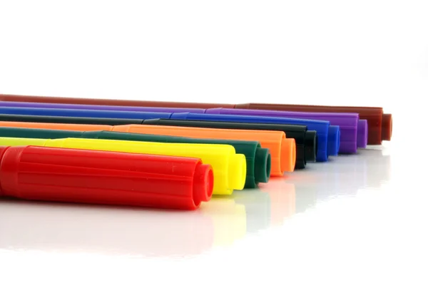 stock image Felt Pens in a line