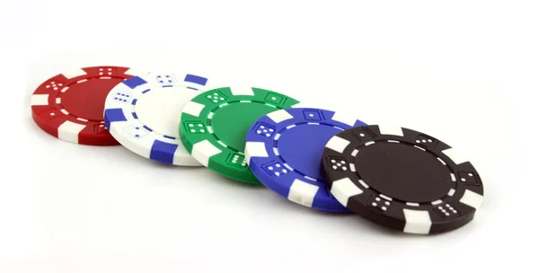 Poker Chips Isolated Background — Stock Photo, Image