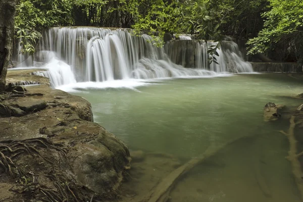 One Beautiful Waterfalls Kanchanaburi Province Named Huai Mae Kamin — Stock Photo, Image