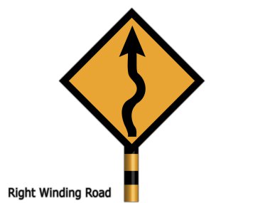 Right winding road clipart
