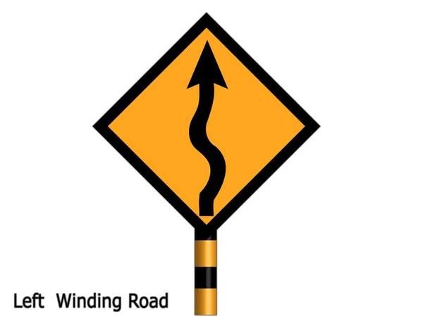 Left winding road — Stock Photo, Image