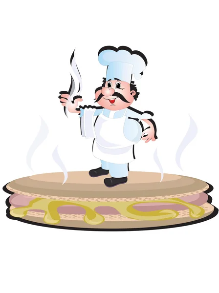 Komik aşçı — Stok Vektör