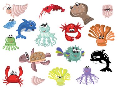 Sea animals clipart