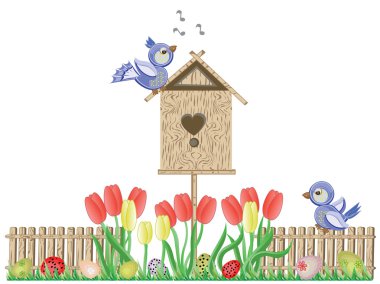 Easter birds clipart