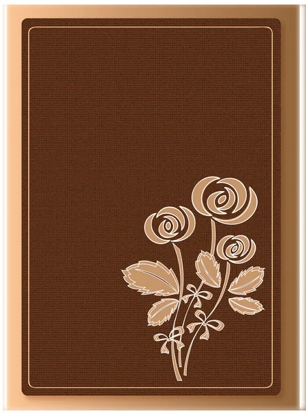 Cartolina con rose — Foto Stock