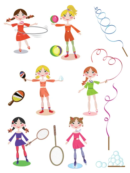 Sport dzieci kolekcja — Wektor stockowy