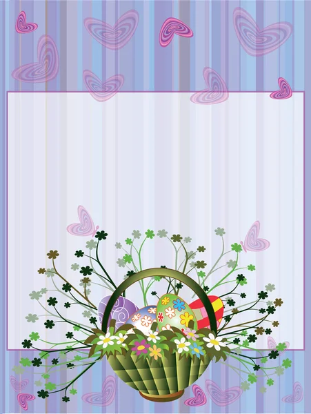 Panier de Pâques — Image vectorielle