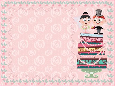 Wedding card clipart