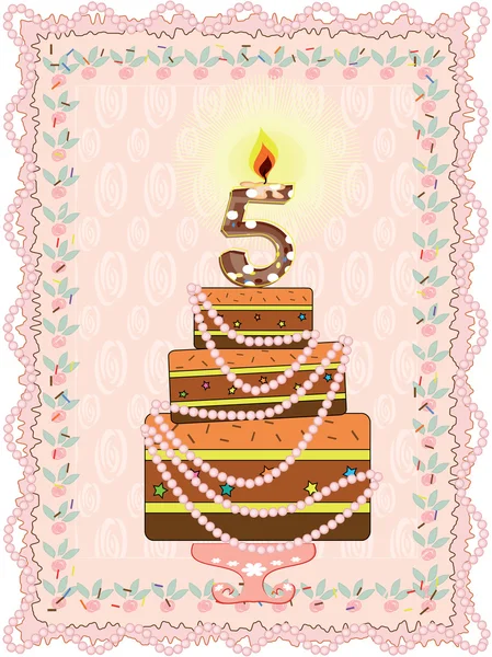 Birthday, background,five yeas — Stock Photo, Image