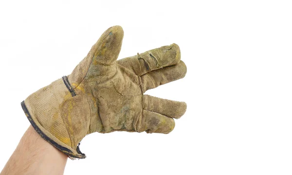 stock image Isolated work gloves, stained with paint