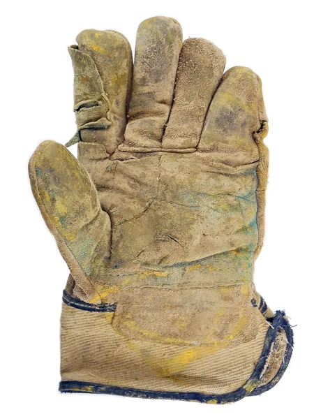 Stock image Isolated work gloves, stained with paint