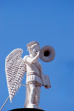 White angel with trumpet clipart