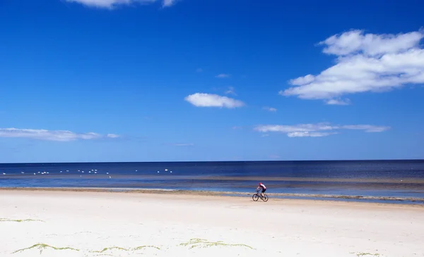 Pyöräily lähellä merta — kuvapankkivalokuva