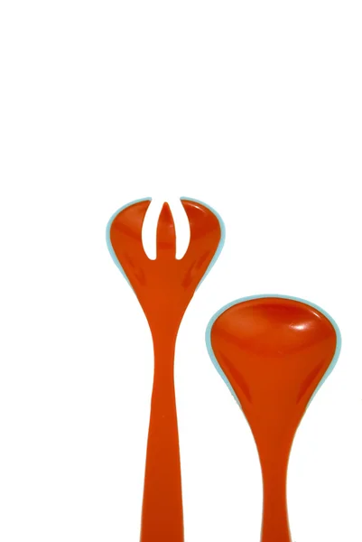 Duas ferramentas de plástico vermelho — Fotografia de Stock