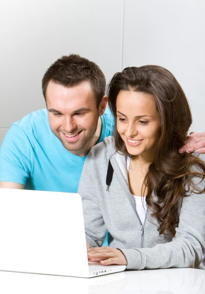 Two with laptop — Stock Photo, Image