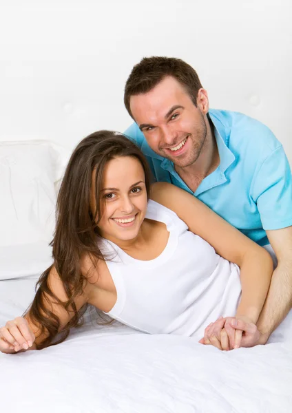 Happy couple at home — Stock Photo, Image